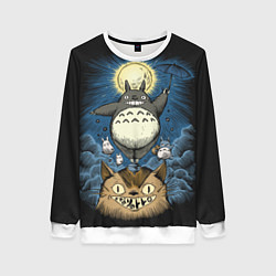 Свитшот женский My Neighbor Totoro, цвет: 3D-белый