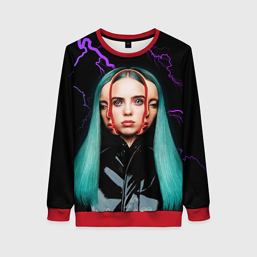 Женский свитшот BILLIE EILISH / 3D-Красный – фото 1