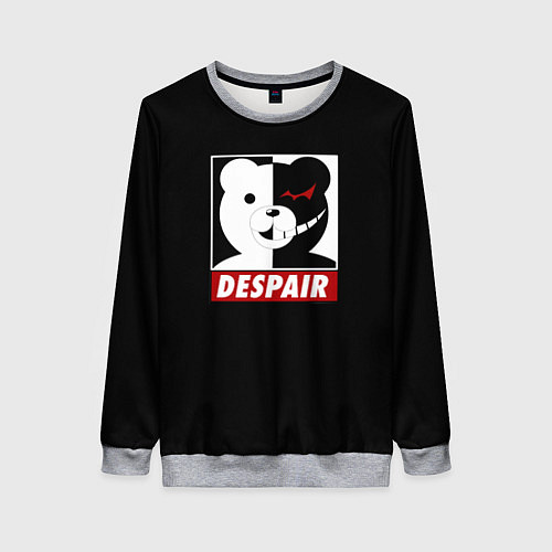 Женский свитшот Monokuma / 3D-Меланж – фото 1