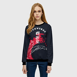 Свитшот женский Тхэквондо, цвет: 3D-черный — фото 2