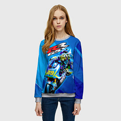 Свитшот женский Suzuki MotoGP, цвет: 3D-меланж — фото 2