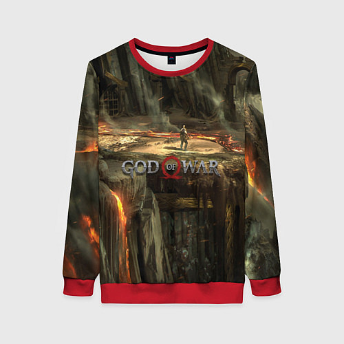 Женский свитшот GOD OF WAR / 3D-Красный – фото 1