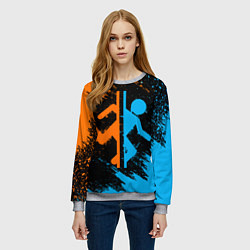 Свитшот женский PORTAL, цвет: 3D-меланж — фото 2