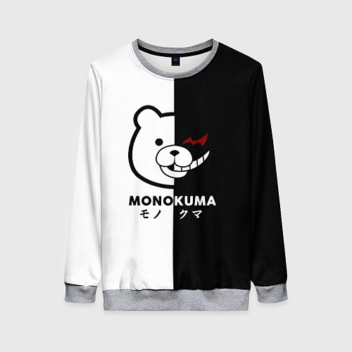 Женский свитшот Monokuma / 3D-Меланж – фото 1