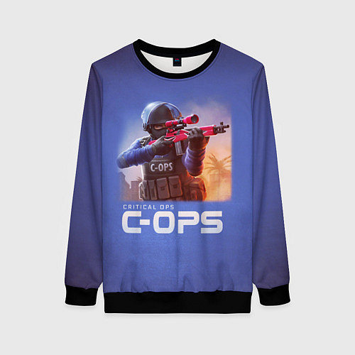 Женский свитшот Critical Ops / 3D-Черный – фото 1