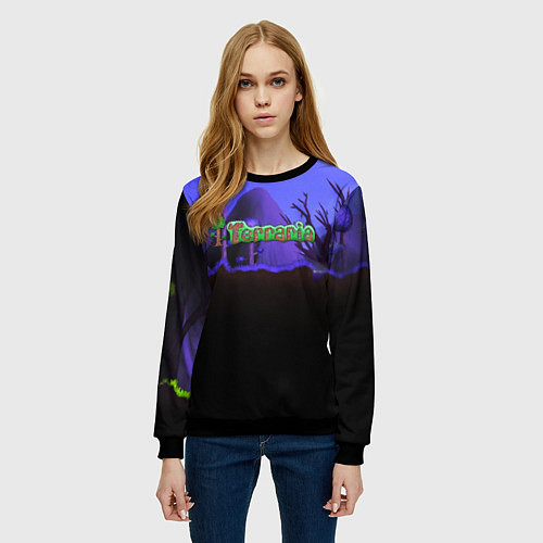 Женский свитшот TERRARIA / 3D-Черный – фото 3