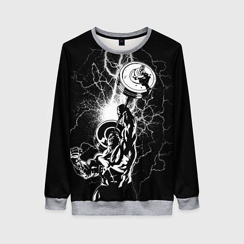 Женский свитшот Powerlifting / 3D-Меланж – фото 1