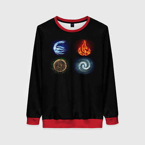 Женский свитшот Аватар / 3D-Красный – фото 1