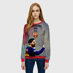 Свитшот женский Messi, цвет: 3D-красный — фото 2