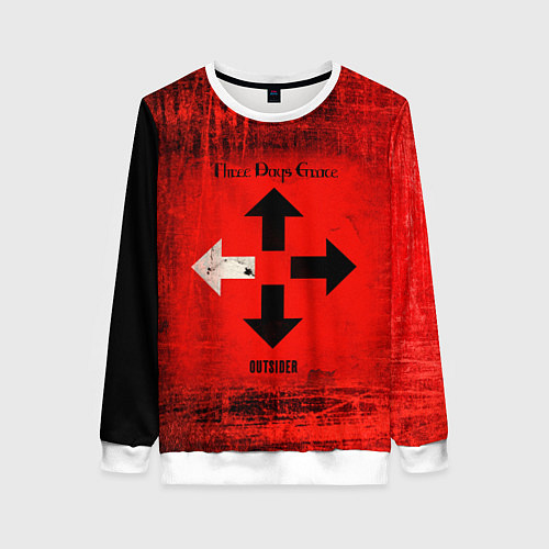 Женский свитшот Three Days Grace / 3D-Белый – фото 1