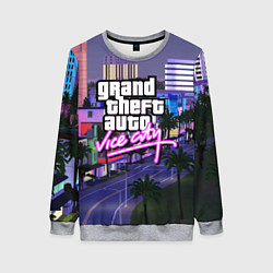 Свитшот женский Grand Theft Auto Vice City, цвет: 3D-меланж