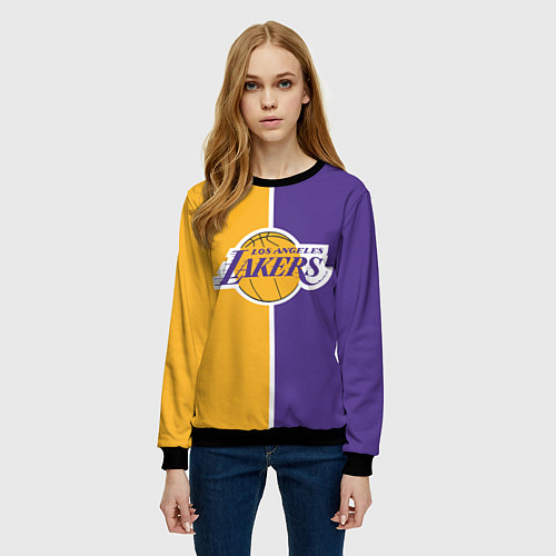 Женский свитшот LA LAKERS / 3D-Черный – фото 3