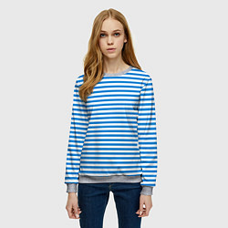 Свитшот женский Тельняшка ВДВ, цвет: 3D-меланж — фото 2