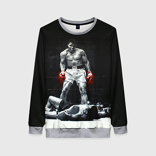 Женский свитшот Muhammad Ali / 3D-Меланж – фото 1