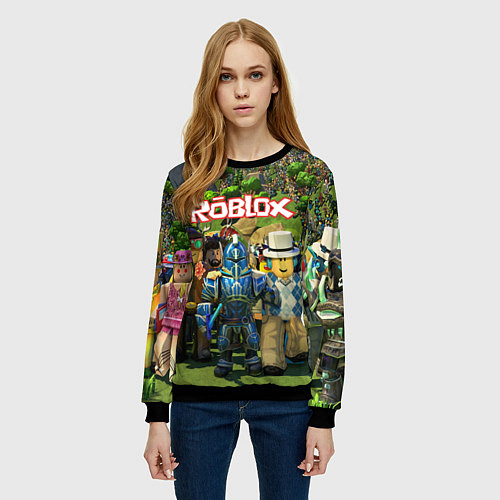 Женский свитшот ROBLOX / 3D-Черный – фото 3