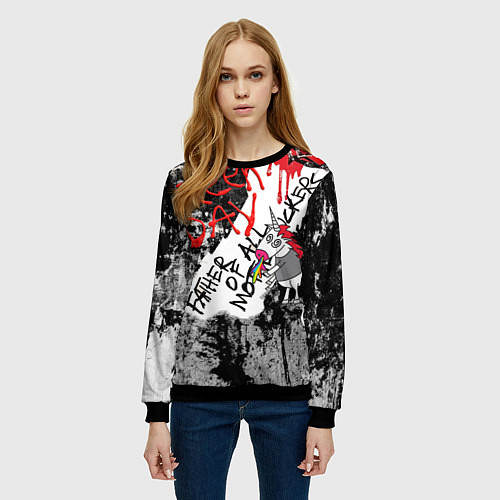 Женский свитшот Green Day - Father of All MF / 3D-Черный – фото 3