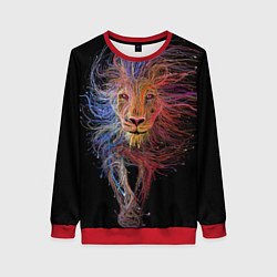Свитшот женский Лев, цвет: 3D-красный