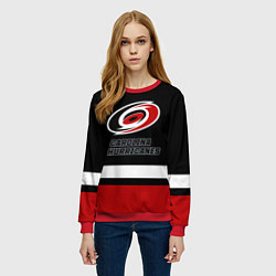 Свитшот женский Каролина Харрикейнз, цвет: 3D-красный — фото 2