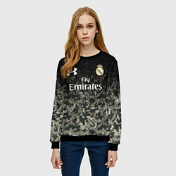 Свитшот женский Real Madrid, цвет: 3D-черный — фото 2