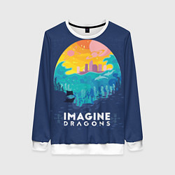 Свитшот женский Imagine Dragons, цвет: 3D-белый