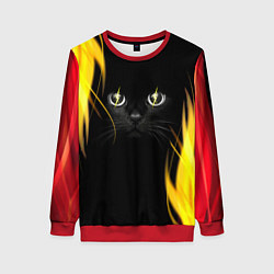 Свитшот женский Грозовой кошак, цвет: 3D-красный