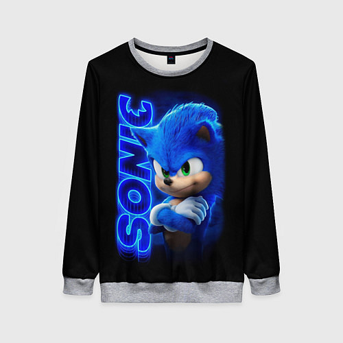 Женский свитшот SONIC / 3D-Меланж – фото 1