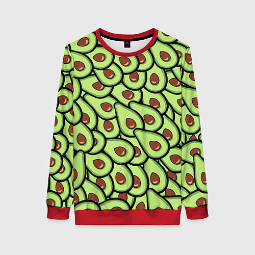 Женский свитшот АВОКАДО / 3D-Красный – фото 1