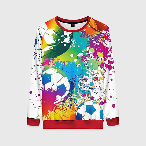 Женский свитшот Football Paints / 3D-Красный – фото 1