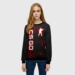 Свитшот женский CS GO, цвет: 3D-черный — фото 2