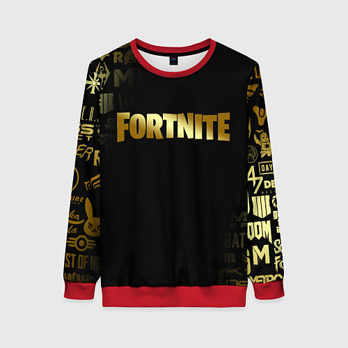 Женский свитшот FORTNITE / 3D-Красный – фото 1