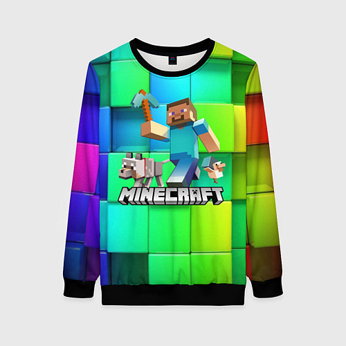 Женский свитшот MINECRAFT / 3D-Черный – фото 1
