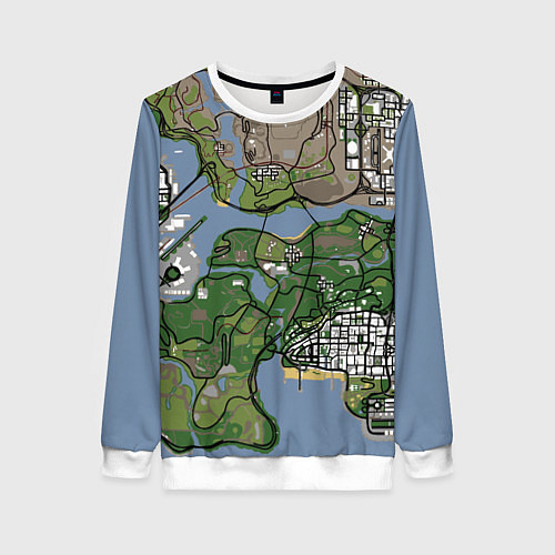 Женский свитшот San andreas / 3D-Белый – фото 1