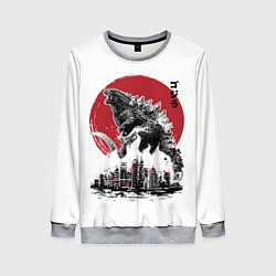 Свитшот женский GODZILLA, цвет: 3D-меланж