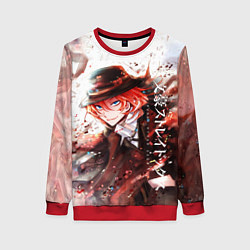Свитшот женский Bungou Stray Dogs, цвет: 3D-красный