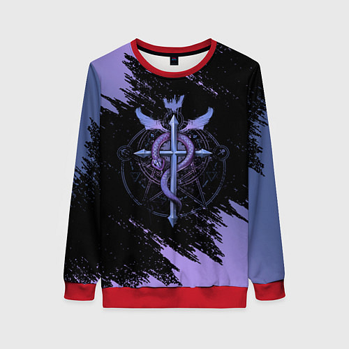 Женский свитшот Стальной алхимик / 3D-Красный – фото 1