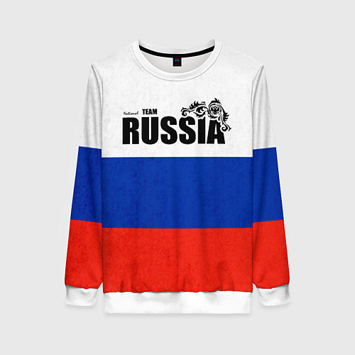 Женский свитшот Russia / 3D-Белый – фото 1