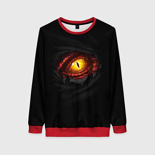 Женский свитшот Дракон / 3D-Красный – фото 1