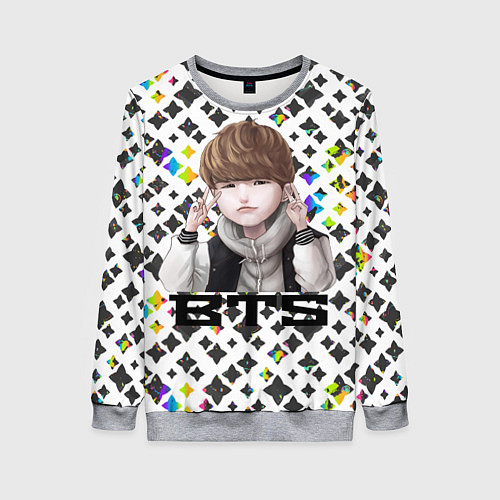 Женский свитшот BTS / 3D-Меланж – фото 1