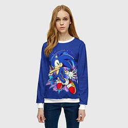 Свитшот женский Sonic, цвет: 3D-белый — фото 2