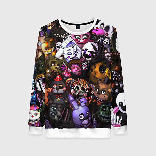 Женский свитшот Five Nights At Freddy's / 3D-Белый – фото 1
