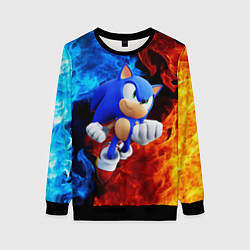 Свитшот женский SONIC, цвет: 3D-черный