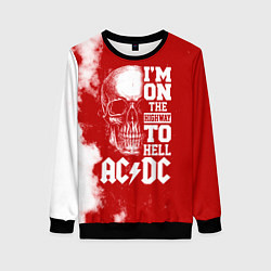 Свитшот женский I'm on the highway to hell ACDC, цвет: 3D-черный