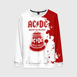 Свитшот женский ACDC Back in Black, цвет: 3D-белый