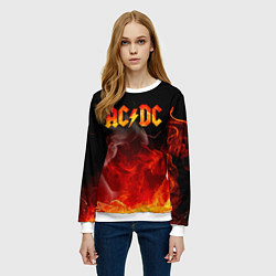 Свитшот женский ACDC, цвет: 3D-белый — фото 2