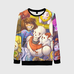 Свитшот женский UNDERTALE, цвет: 3D-черный