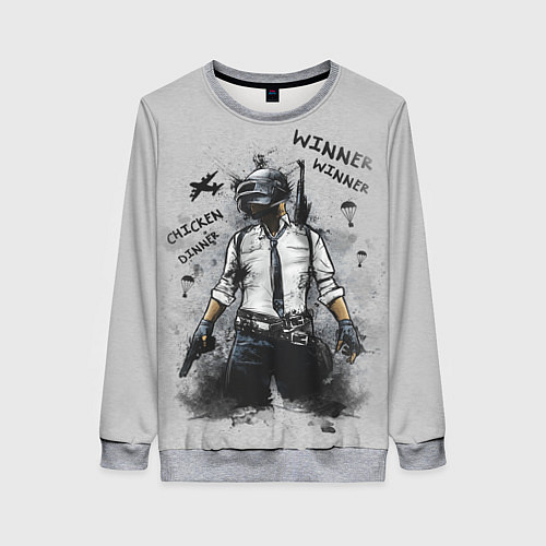 Женский свитшот PUBG / 3D-Меланж – фото 1