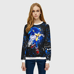 Свитшот женский SONIC, цвет: 3D-белый — фото 2