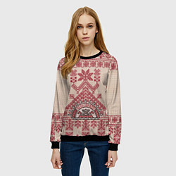 Свитшот женский Макошь Богиня Судьбы, цвет: 3D-черный — фото 2