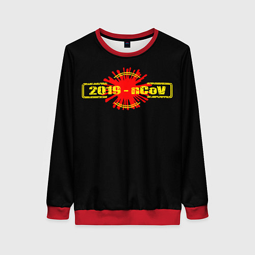 Женский свитшот COVID-19 / 3D-Красный – фото 1