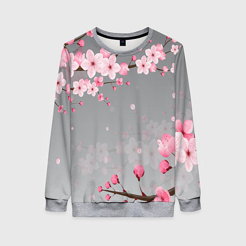 Женский свитшот САКУРА / 3D-Меланж – фото 1